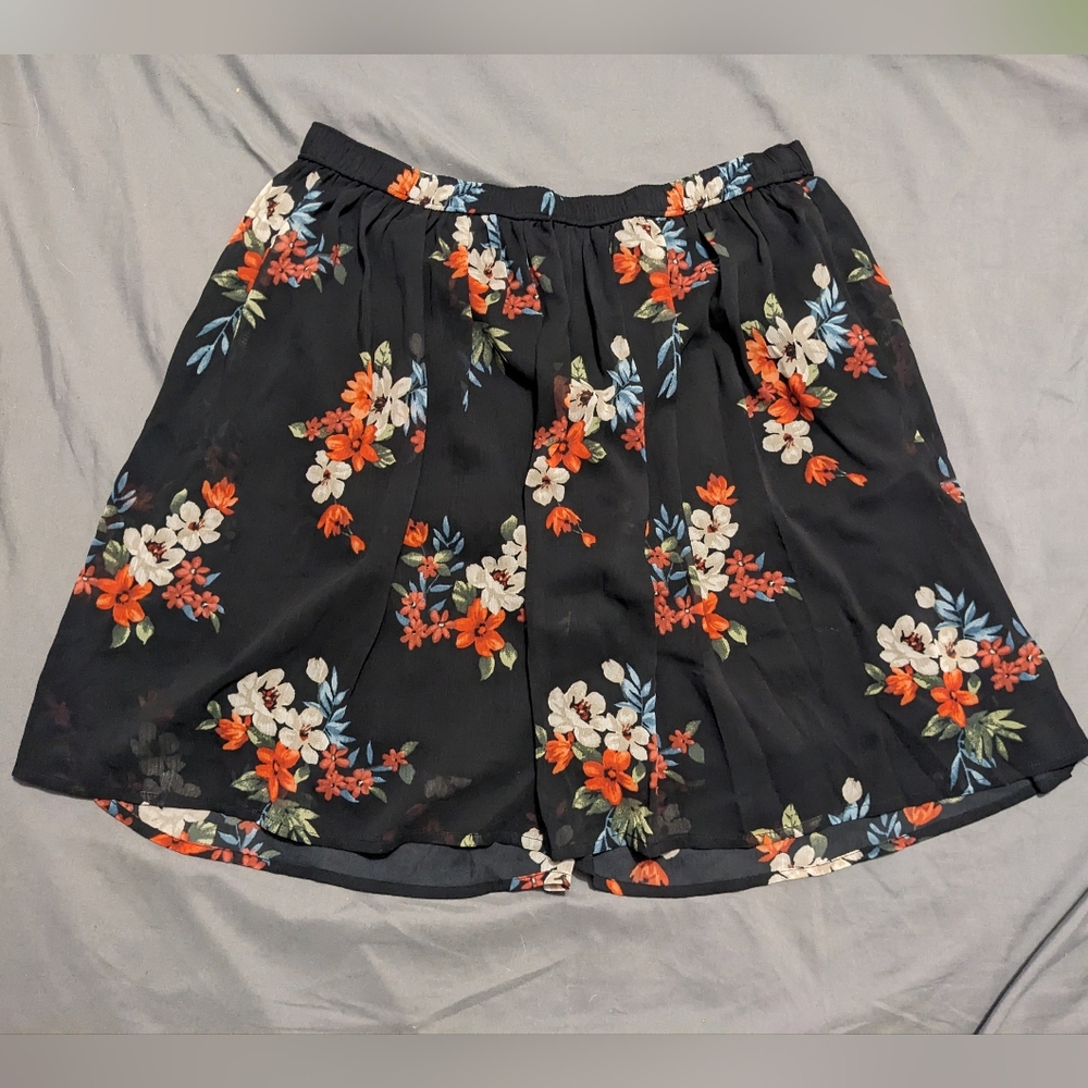 Hollister Floral Mini Skater Skirt